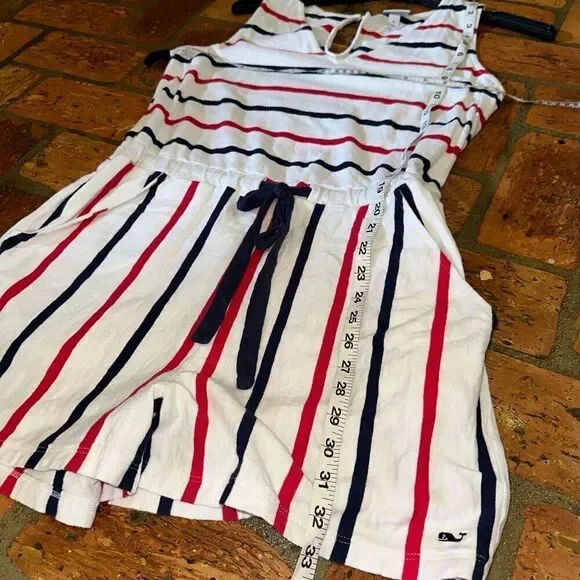 Vineyard Vines Patriotic Red White Blue Striped Romper - Picture 6 of 6